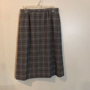 Vintage Pendleton Plaid Skirt—Fully Lined Virgin Wool Classic Modest Twee